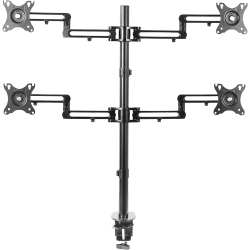 DOLAER Full Motion Aluminum 17 to 32 Inch Quad Monitor Desk Mount Stand With Articulating Arm Joints, Fits 4 Screens, Max Vesa 100X100, Stand-V104Y