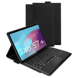 SAHARACASE Keyboard Case With Mouse Pad for Samsung Galaxy Tab S8 Plus/s7 Fe - In Black