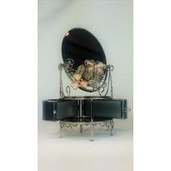 ELEGANCE Butterfly Jewelry Chest W/mirror In Pink