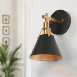 LNC Modern 1-Light Single Wall Sconce Metal Shade for Kithcen In Silver