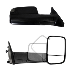 GALAXY AUTO 2009-2018 Dodge Ram Power Folding Towing Mirrors (Pg-Tm10D114B) - In Black
