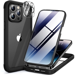 HLD Miracase Glass Series Designed for Iphone 14 Pro Max Case 6.7 Inch, 2022 Newest Full Body Bumper Case With Built In 9H Tem