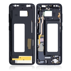 ESOURCE PARTS Replacement Mid-Frame Housing Compatible for Samsung Galaxy S8 (With Small Parts) (Midnight Black)