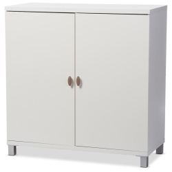 BAXTON STUDIO Marcy Multipurpose Entryway Storage Cabinet In In White