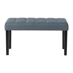 CORLIVING California Tufted Upholstered Entryway Bench With Wood Legs, Hallway Bench, Bedroom Bench