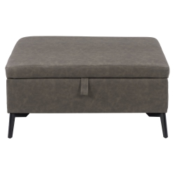 CORLIVING Lad-342-O Linden Square Storage Ottoman In Grey