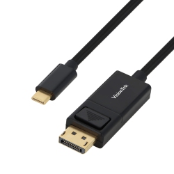 VISIONTEK 2M (6.6 Ft.) USB-C/displayport 1.4 Cable - - (901289) In Black