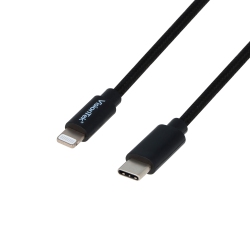 VISIONTEK 1M (3.3 Ft.) USB-C/lightning Cable - - (901267) In Black