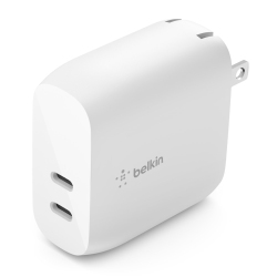 BELKIN Boost Charge 40W Dual USB-C Pd Wall Charger - - (Wcb006Dqwh) In White