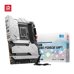 MSI Z690 Force Wifi Gaming Motherboard (Atx, 12Th Gen Intel Core Cpu, Lga 1700 Socket, Ddr5, PCie 4, Cfx, M.2 Slots, Wi-Fi 6E)