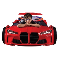 CAKIDSROOM ' Gtx Race Car Bed W/led Lights & Sound Effects (Red)