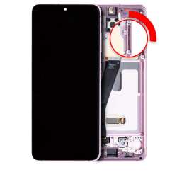 ESOURCE PARTS Replacement Oled Assembly With Frame Compatible for Samsung Galaxy S20 5G (Verizon 5G Uw Frame Only) (Service Pack) (Cloud Pink)