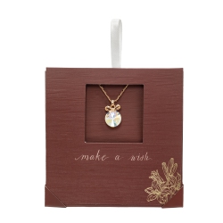 CALLURA Goldtone Ab Circular Classic Austrian Crystal Crystal Bow Pendant Necklace - On Holiday Card In Multicolor
