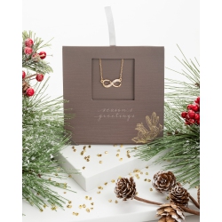 CALLURA Goldtone Ab Classic Austrian Crystal Crystal Infinity Necklace - On Holiday Card In Multicolor