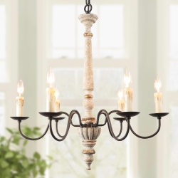 LNC French Country Handmade 6-Lights Windy Bracken Chandelier