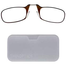 Lunettes De Lecture Universal Pod De Thinoptics Avec Étui - Force 2,5 - Brun