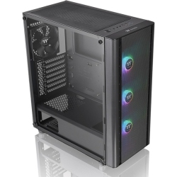 THERMALTAKE V250 Tg Argb Air 3 X USB Tempered Glass Atx Mid Tower 4 Fans Computer Case (Ca-1Q5-00M1Wn-03) In Black