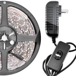 BILTEK 6' Feet Cool 114 Leds Light Smd3528 On/off Switch Control Kit 110V Plug - Led Strip Lighting Reading Strip Night Lamp Bulb Accent Waterproof