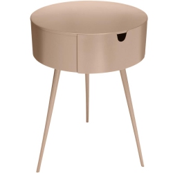 MERIDIAN FURNITURE Bali Metal Nightstand In Pink