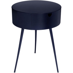 MERIDIAN FURNITURE Bali Metal Nightstand In Navy
