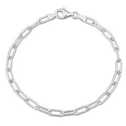 AMOUR Paperclip Chain Bracelet In Silver