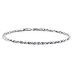 AMOUR Rope Chain Bracelet In Silver