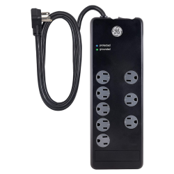 GE Pro 7-Outlet Sur Protector, 4 Ft Power Cord, 2100 Joules, 3 Adapter Spaced Outlets, 37451