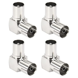 ISTAR 90 Degree Right Angled Tv Cable Connector Male Coax Aerial Antenna Plug to Female Socket