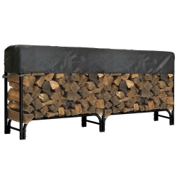NORTH EAST HARBOR Outdoor Firewood Log Rack Cover - 97"l X 24"w X 20"h - Short Top Cover - Sunray Protected, And Weather Resistant Storage Cover -