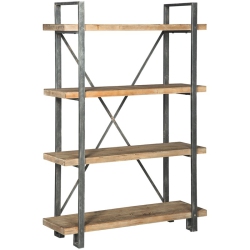 ASHLEY FURNITURE Forestmin 4 Shelf Bookcase In And Black In Brown
