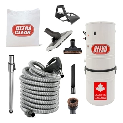 ULTRA CLEAN Sc100 Heavy Duty Powerful Central Vacuum System – – \w Deluxe Hose And Accessories Combo Kit Ideal for Hardwood, Bare Floor And Rug