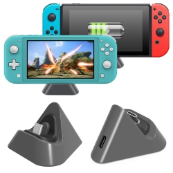 HLD Charging Dock Compatible With Nintendo Switch Lite & Compatible With Nintendo Switch, Compact Charging Stand Station With Ty