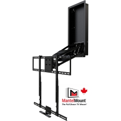 MANTELMOUNT Mm750 Above Fireplace Pull Down Tv Mount With 4 Premium Gas Pistons