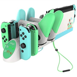 HLD Controller Charger for Nintendo Switch, Charger for 4 Switch Joy-Con Controllers, 2 Switch Pro Controllers, 2 Joy-Con Wrist