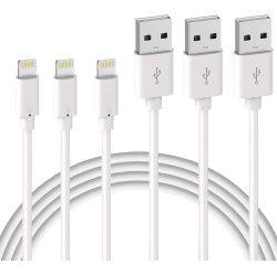 DOLAER Q Lightning Cable Mfi Certified, 3 Pack 3Ft Lightning to USB-A Cable for Iphone Charger Compatible \w Iphone 13 12 11 Pro Max 11 Pro Xs Max Xr
