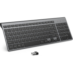 DOLAER Wireless Keyboard, J 2.4G Slim And Compact Wireless Keyboard for PC, Mac, Imac, Desktop, Computer, Laptop, Smart Tv, Windows Xp/vista/7/8/10 By J