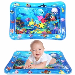 ISTAR Inflatable Tummy Baby Water Play Mat Toys for 3 to 12 Months, Strengthen Your Baby's Muscles, Portable