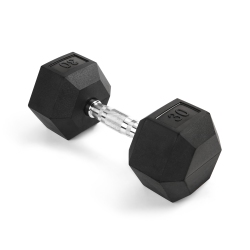 VENTRAY HOME Rubber Encased Hex Dumbbell - 30Lb