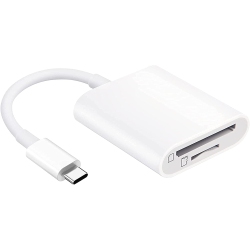 DOLAER USB C to Sd/microsd Card Reader, Dual Slot USB Type C[Thunderbolt 3] Otg Sd/tf Memory Card Adapter for Macbook Pro, Macbook, Macbook Air/ipad Pro