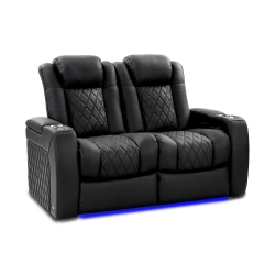 VALENCIA SEATING Tuscany Ultimate Recliner Home Theater Seating | Premium Italian Nappa Leather 20000, Power Lumbar & Power Headrest, RGB Lighting