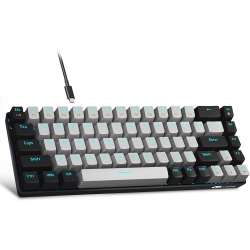 DOLAER M Portable 60% Mechanical Gaming Keyboard, Mk-Box Led Backlit Compact 68 Keys Mini Wired Office Keyboard \w Switch for Windows Laptop PC Mac