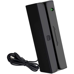 DOLAER USB Magnetic Stripe Card Reader 3-Track Pos Credit Card Reader Swiper Magstripe Swipe Card Reader