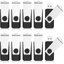 DOLAER USB Flash Drive 8GB 10 Pack, K Premium USB2.0 Classic Swivel USB 8GB Flash Drive Pen Drive Memory Stick Thumb Drive Bulk Jump Drive Pack 10PCs