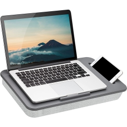 DOLAER L Sidekick Lap Desk With Device Ledge And Phone Holder - - Fits Up to 15.6 Inch Laptops - Style No. 44215 In Gray