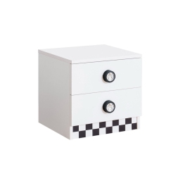 CAKIDSROOM ' Star Racer Kids Nightstand (White)