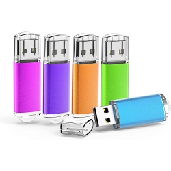 DOLAER K 16GB USB Stick Flash Drive 5 Pack Memory Stick 2.0 Swivel Design Thumb Drive Jump Drive Pen Drive Bulk USB Key (16GB, 5 Mixed Colors)