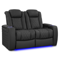 VALENCIA SEATING Tuscany Luxury Recliner Home Theater Seating | Premium Italian Nappa Leather 20000, Power Lumbar & Power Headrest, RGB Lighting (Row