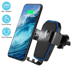 YELLOW-PRICE 360° Automatic Clamping Qi Wireless 15W Car Charging Mount Air Vent Phone Holder