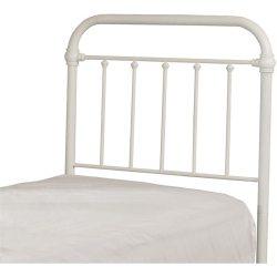 HILLSDALE Kirkland Twin Metal Spindle Panel Headboard In In White