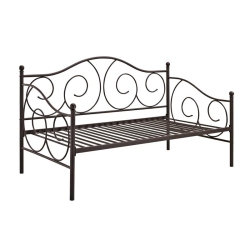 DHP CANADA Dhp Victoria Metal Daybed Twin Size Frame Under Bed Storage In Bronze